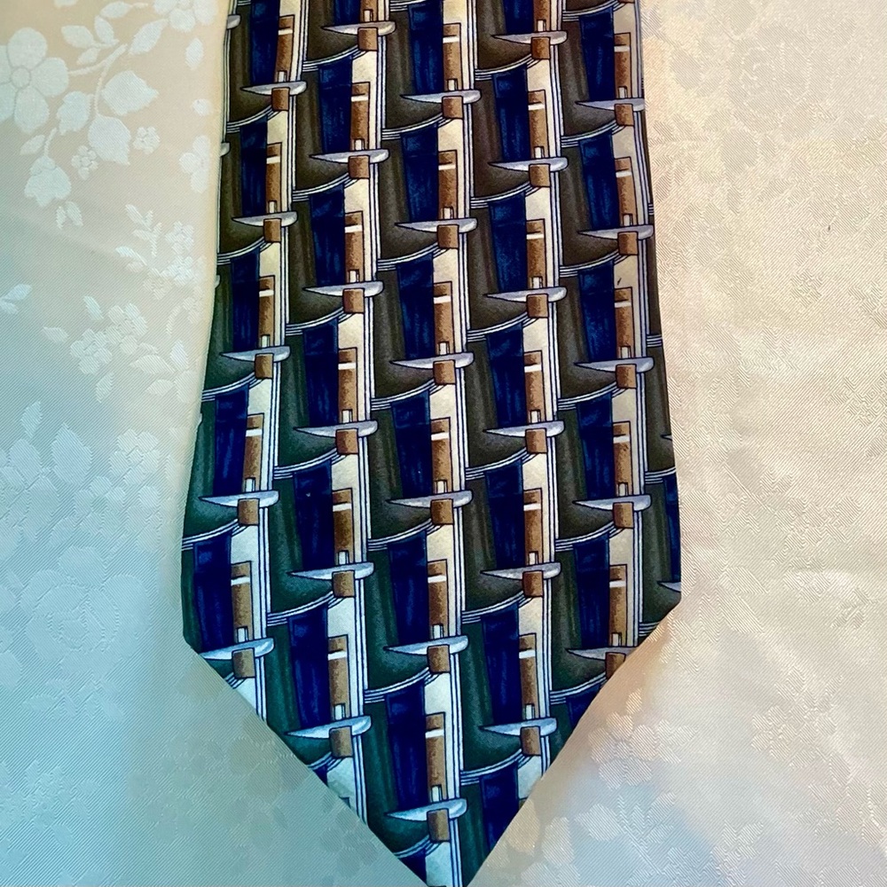 MACHADO George Machado 100% Multi-Color Pure Silk Mens Tie